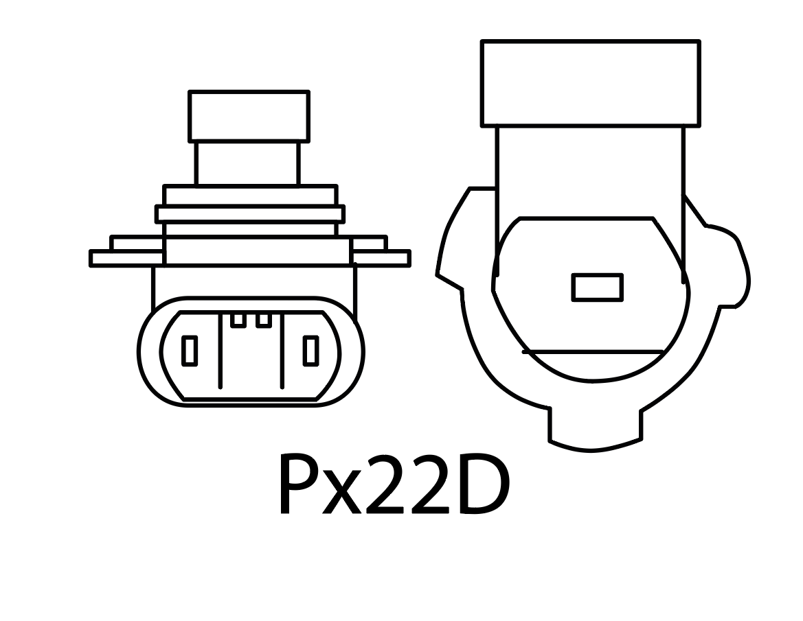 LED-konverteringssats – HIR2 – 6500K – 9V - 16V – Px22D – 2-pack