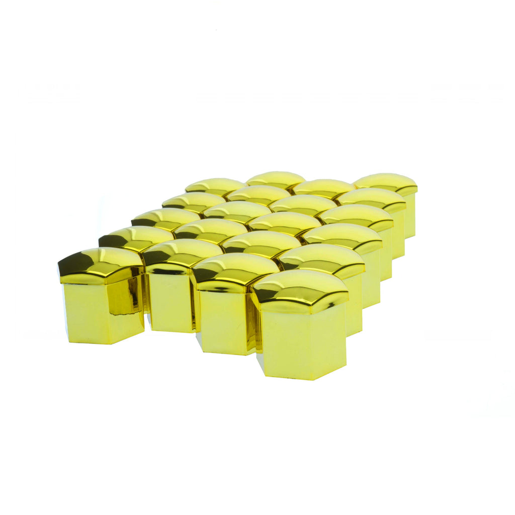 Hjulmutterskydd – metallic-guld – Plast – 20-pack – 18 mm mm