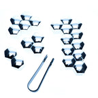 Hjulmutterskydd – Kromsilver – Plast – 20-pack