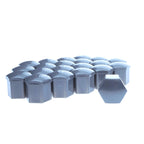 Hjulmutterskydd – Grå – Plast – 20-pack – 18 mm mm