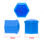 Hjulmutterskydd – Blå – Plast – 20-pack – 18 mm mm