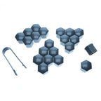Hjulmutterskydd – Grå – Plast – 20-pack – 24 mm mm