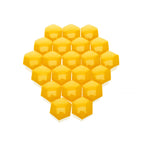 Hjulmutterskydd – Gul – Plast – 20-pack – 24 mm mm
