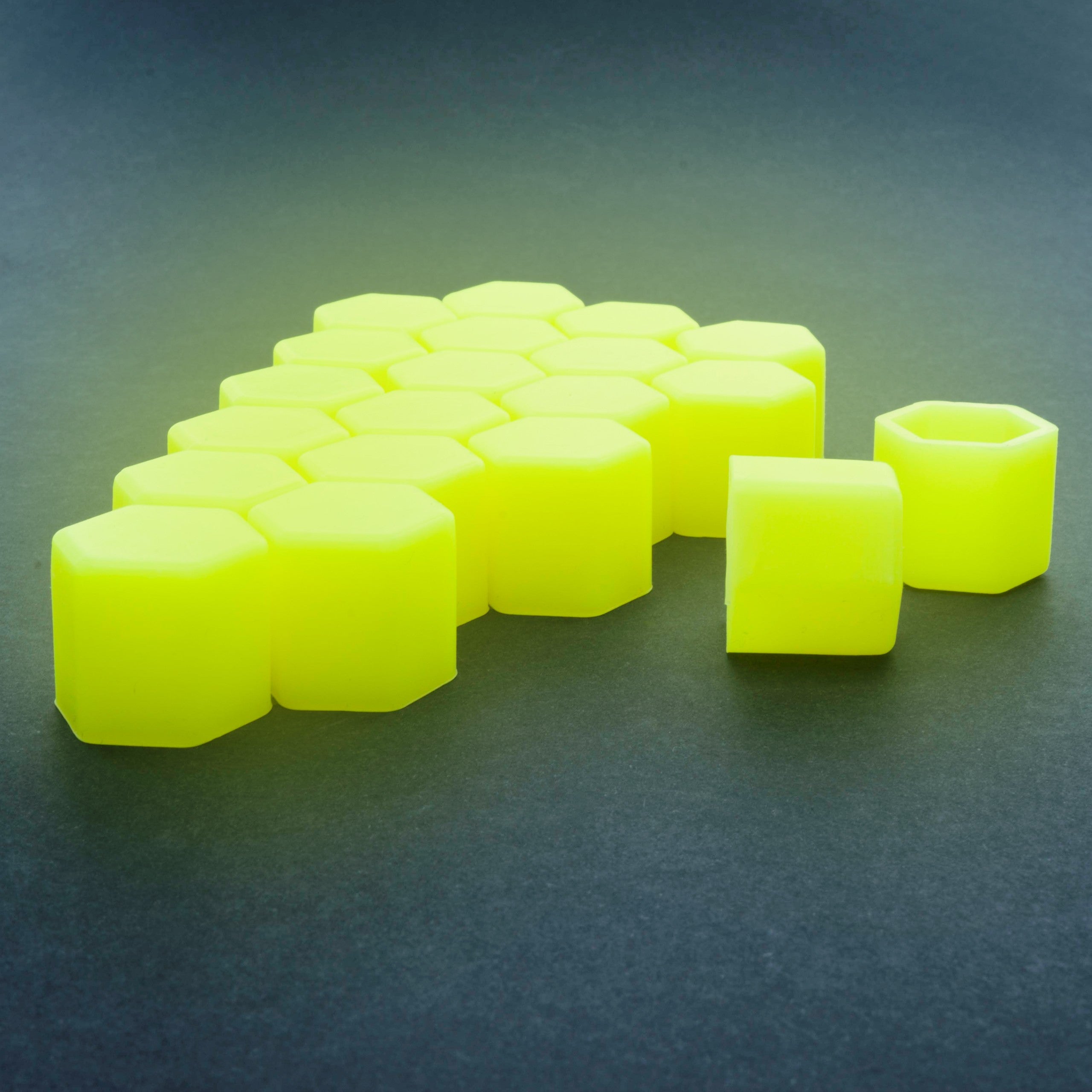 Hjulmutterskydd – Gul – Silikon – 20-pack – 17 mm
