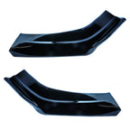 Frontsplitter – Röd inserts, Svart gloss – ABS