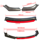Frontsplitter – Röd inserts – ABS