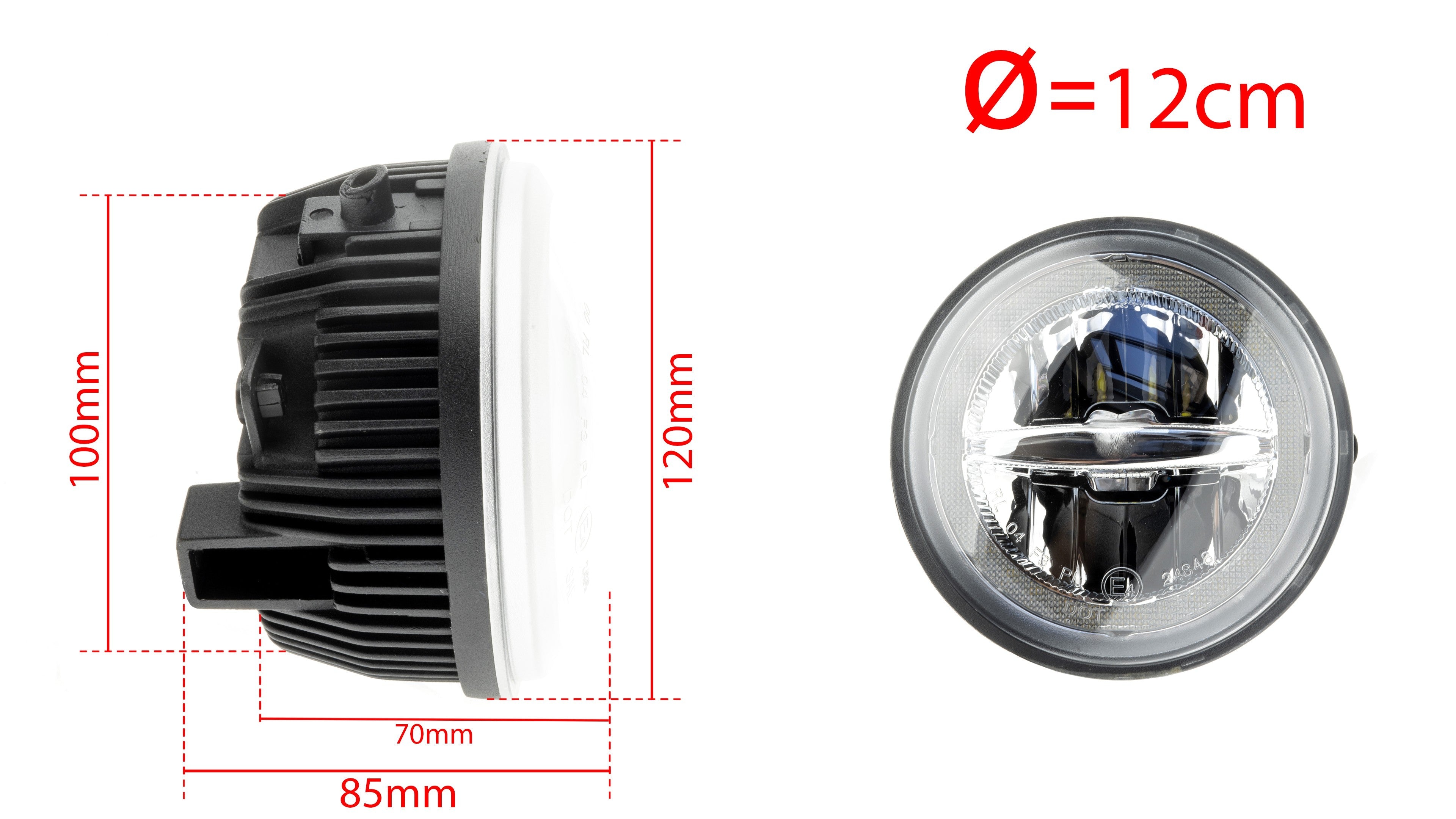 DRL- och dimljus – 6000K – 10 W – 9V - 32V