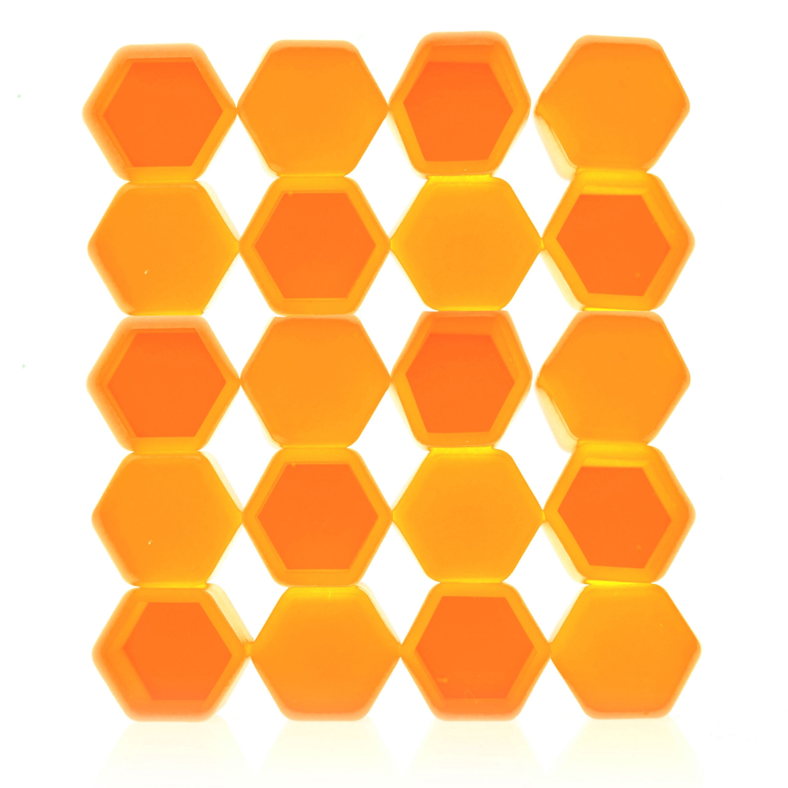 Hjulmutterskydd – Orange – Silikon – 20-pack – 17 mm