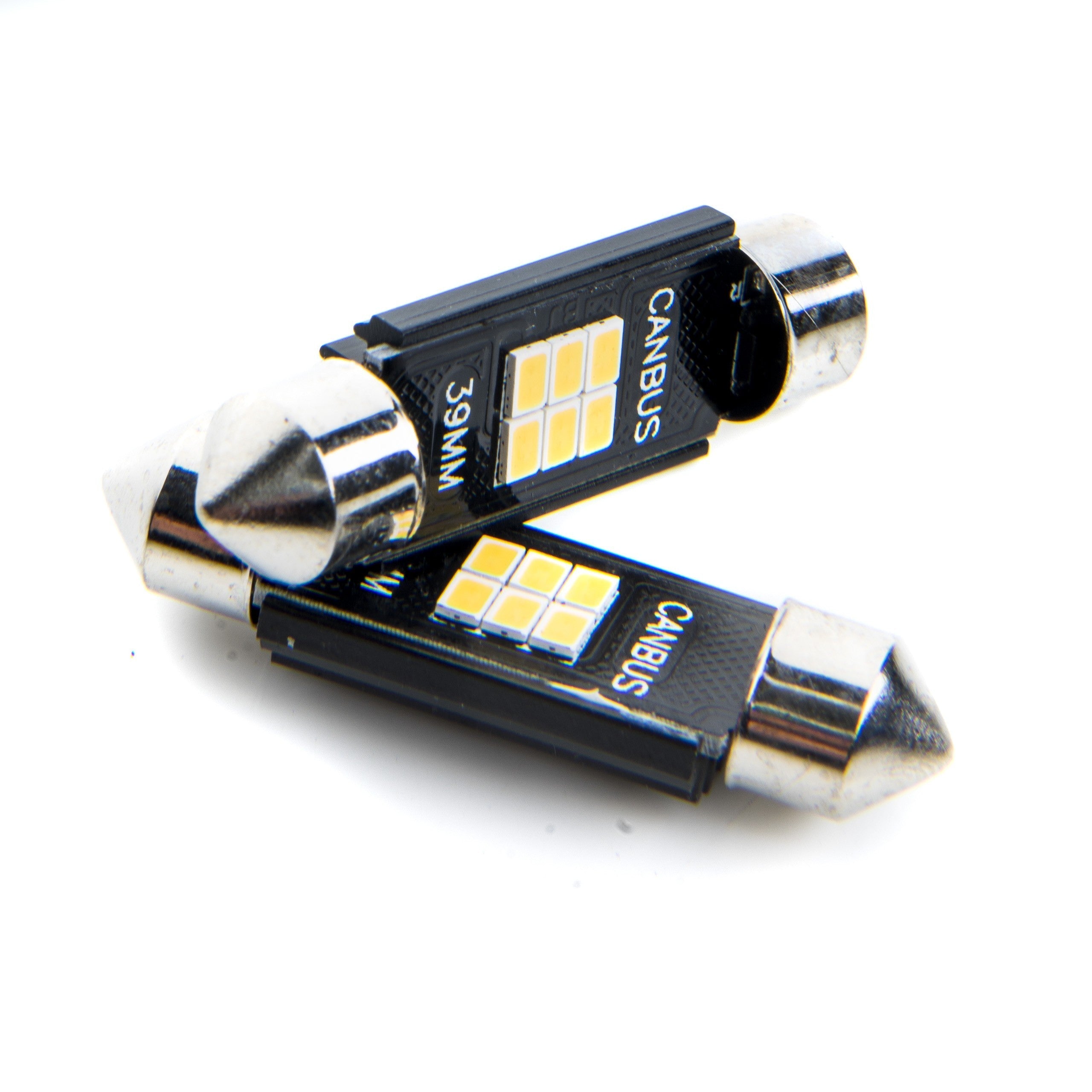 LED-lampa för bil – C5W/ C10W – SV8.5–8 – 5000K – 6 LED – SMD 2016 – 2-pack