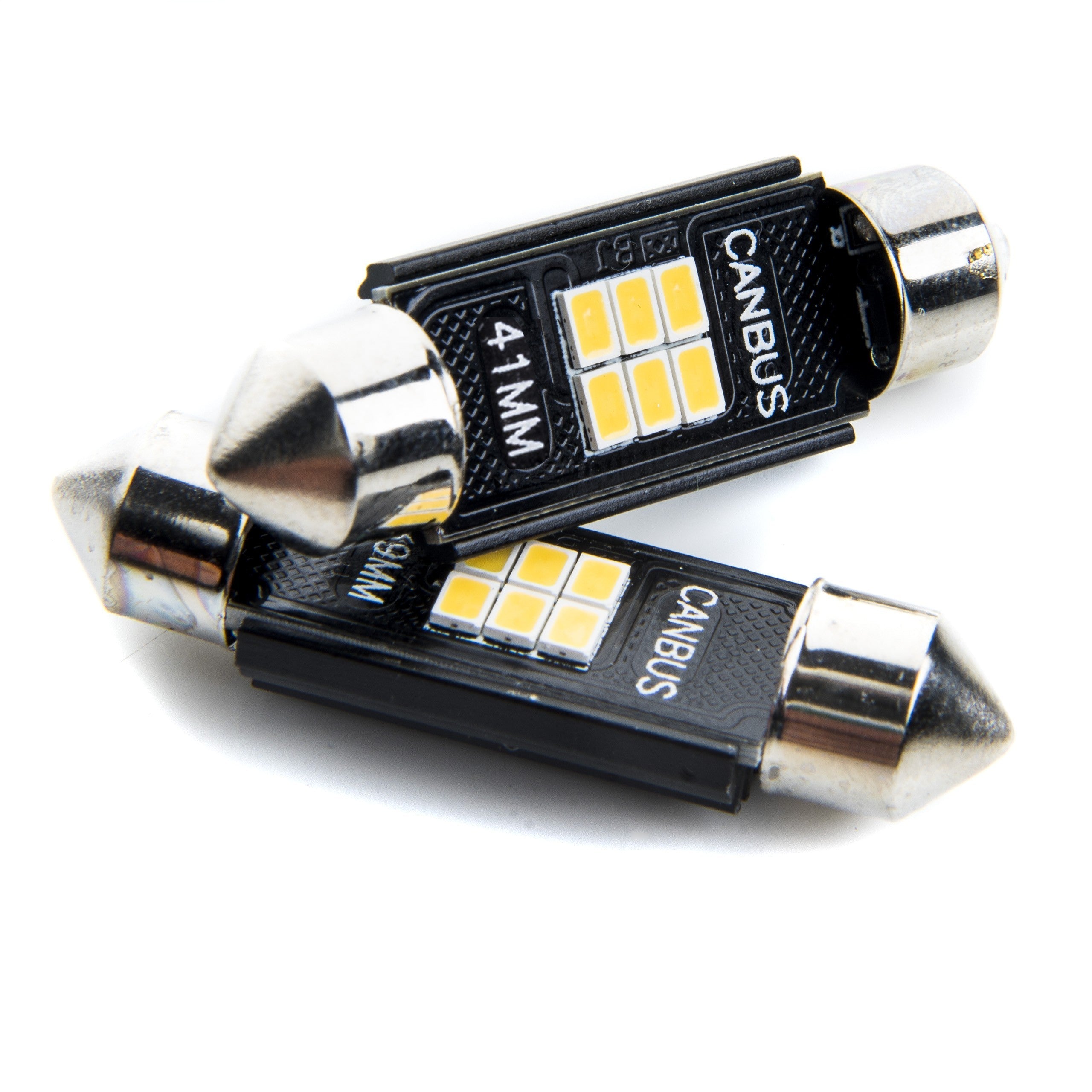 LED-lampa för bil – C5W/ C10W – SV8.5–8 – 5000K – 6 LED – SMD 2016 – 2-pack