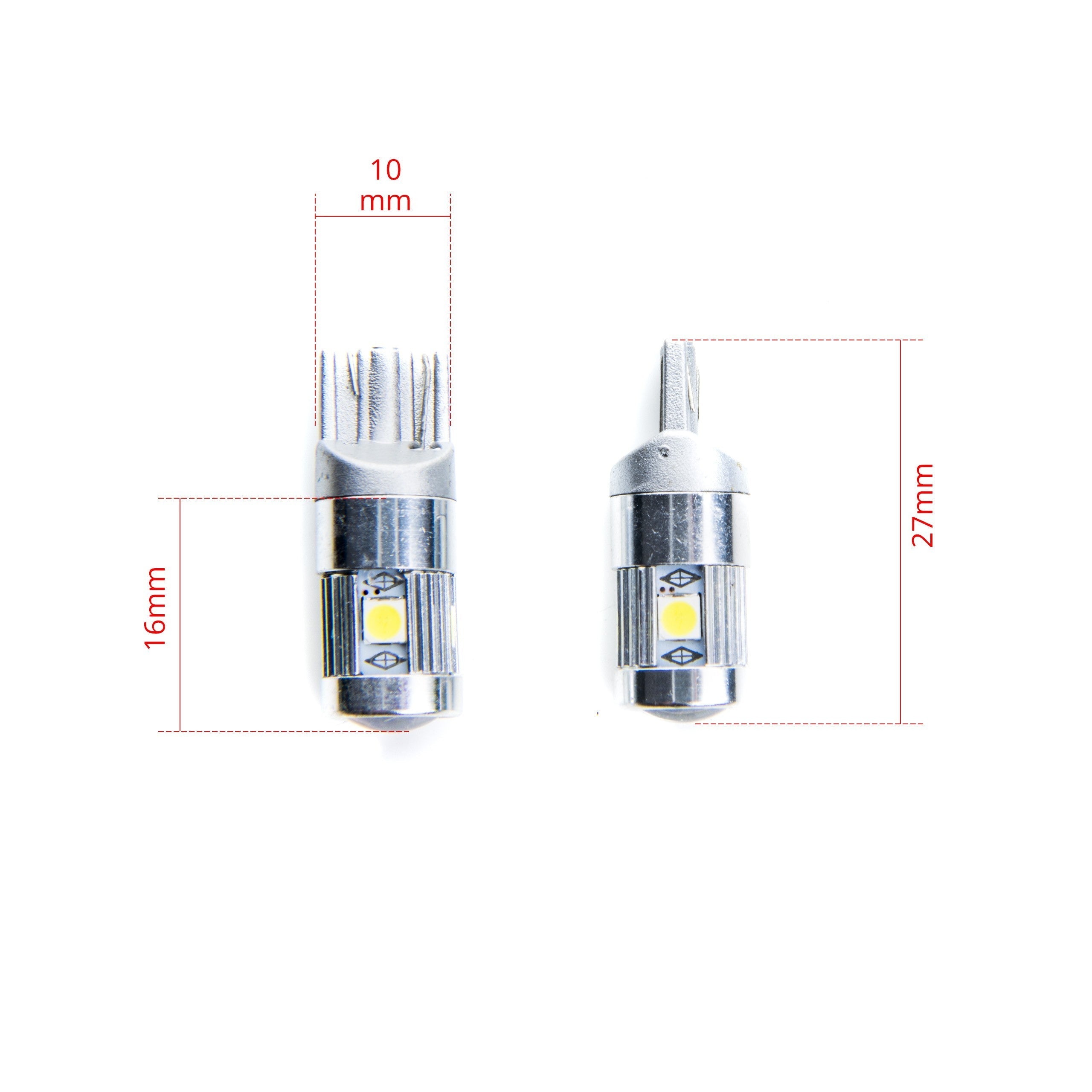 LED-lampa för bil – W5W – W2,1x9,5d – 6000K – 5 LED – SMD 3030 PHILIPS – 2-pack