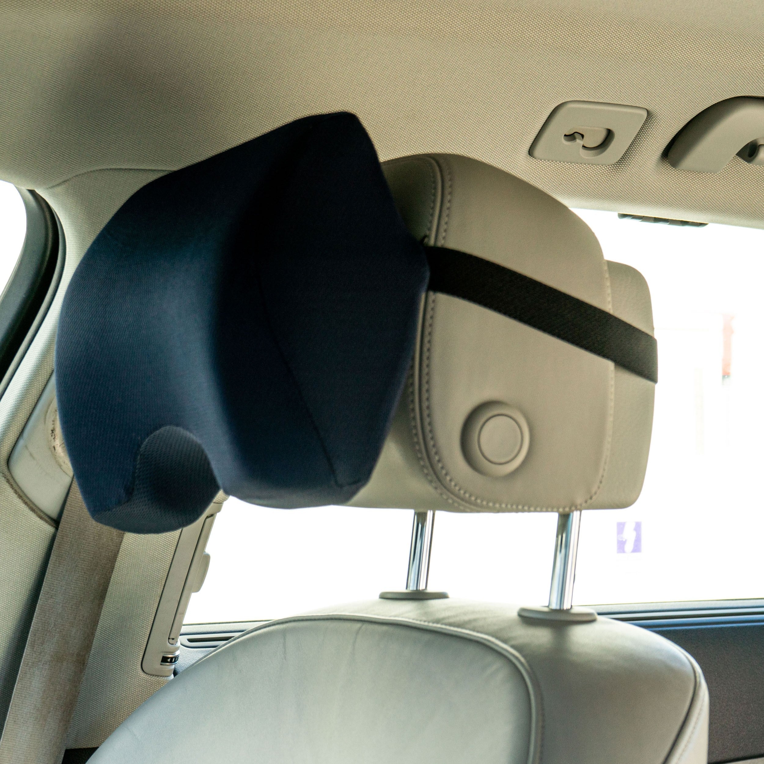 Bilkudde och nackstöd – Dark Grå – 26 × 21 × 11.5 cm – Polyurethane foam, Velvet