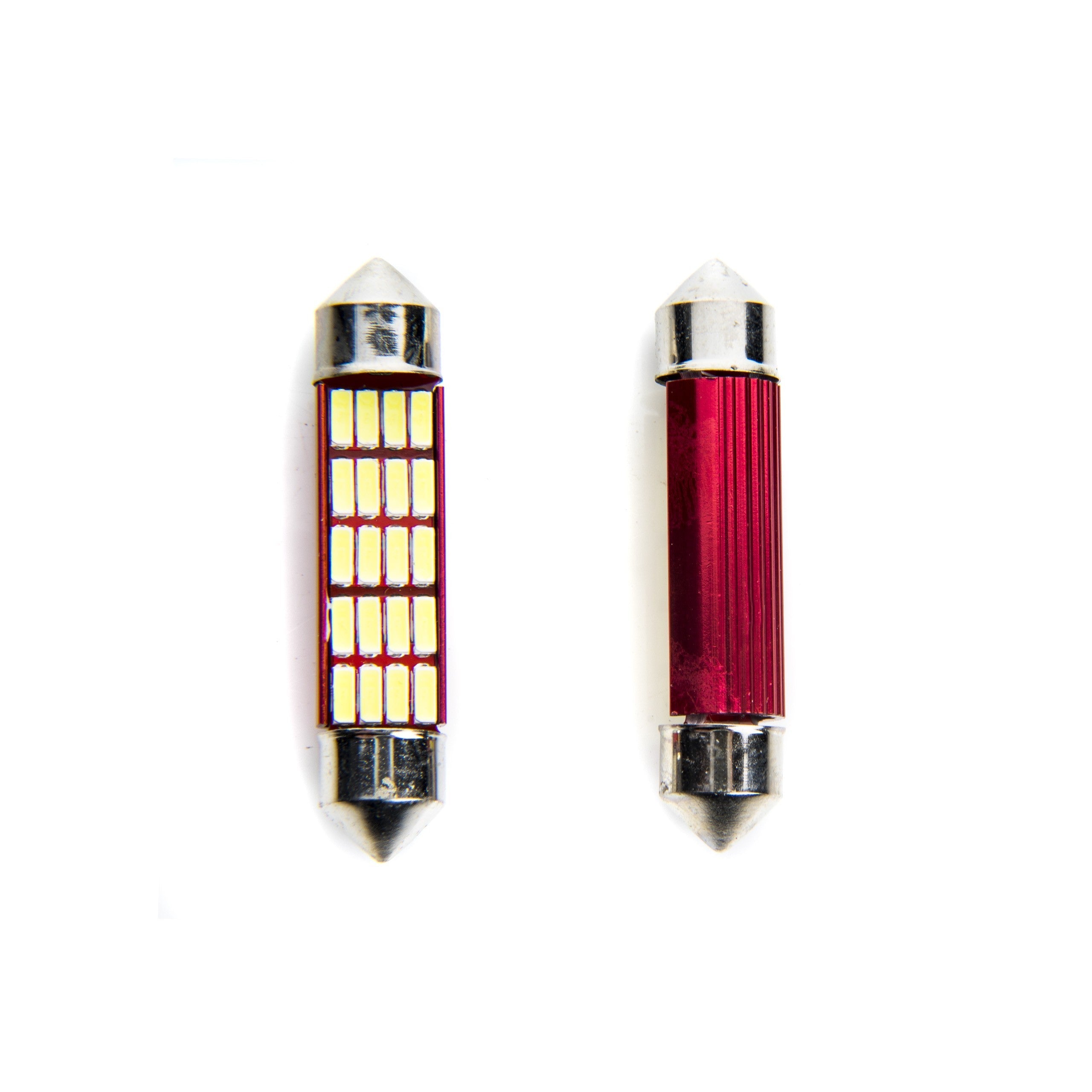 LED-lampa för bil – C5W/ C10W – SV8.5–8 – 6000K – 20 LED – SMD 4014 – 2-pack