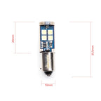 LED-lampa för bil – H6W – BAX9s – 6000K – 12 LED – SMD 3030 – 2-pack