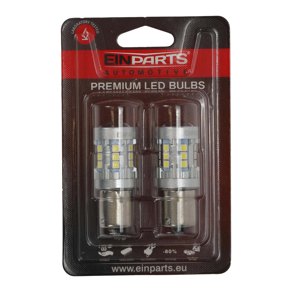 LED-lampa för bil – P21W – BA15S – 6000K – 13 LED – SMD 5630 – 2-pack