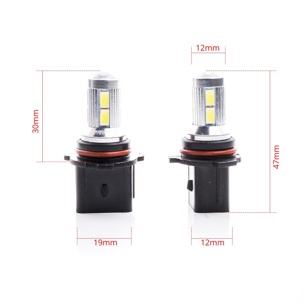 LED-lampa för bil – P13W – PG18.5D-3 – 6000K – 8 LED – SMD 5630 – 2-pack
