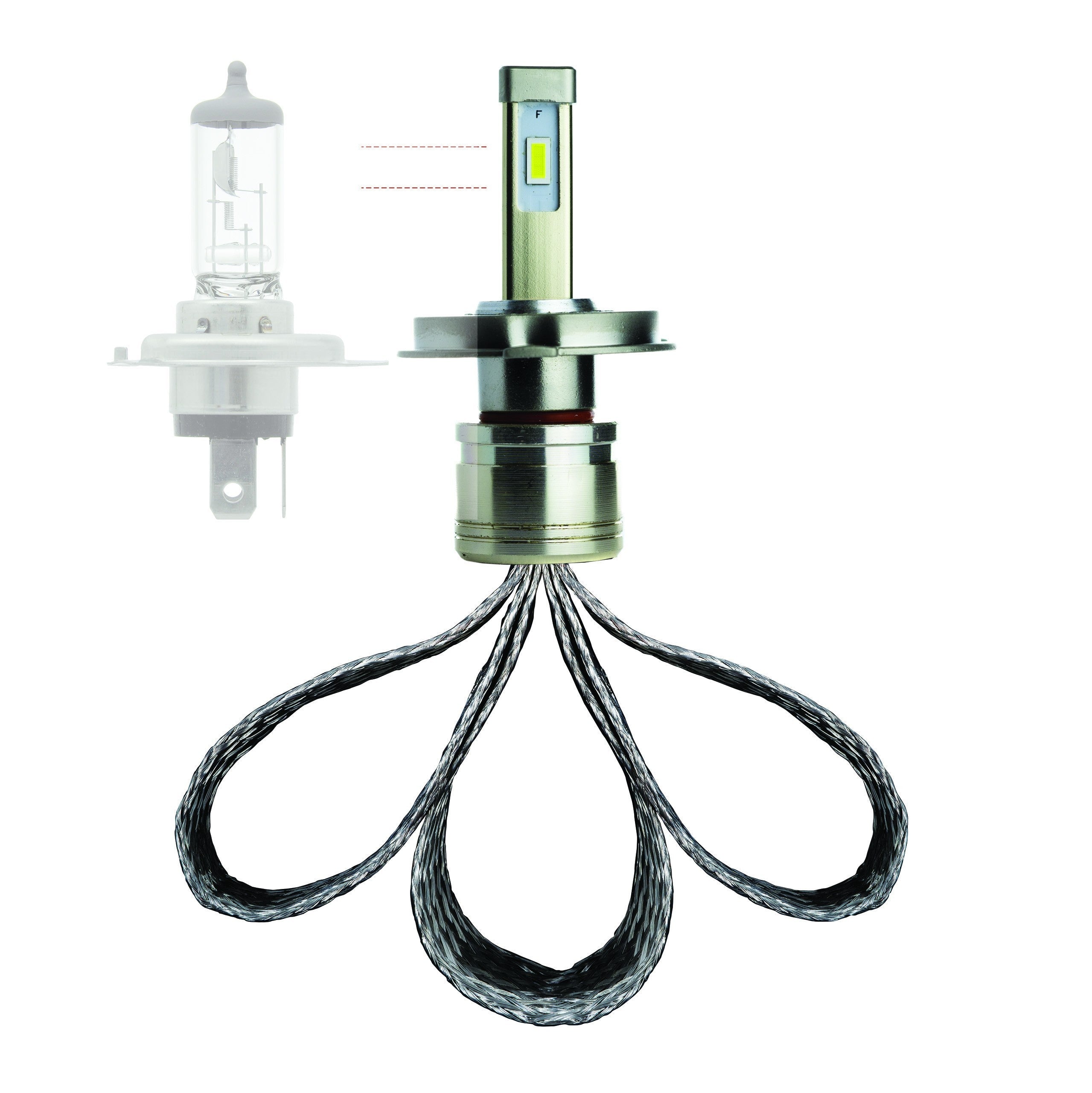 LED-konverteringssats – H4 – 6000K – 9V - 32V – P43t – 2-pack