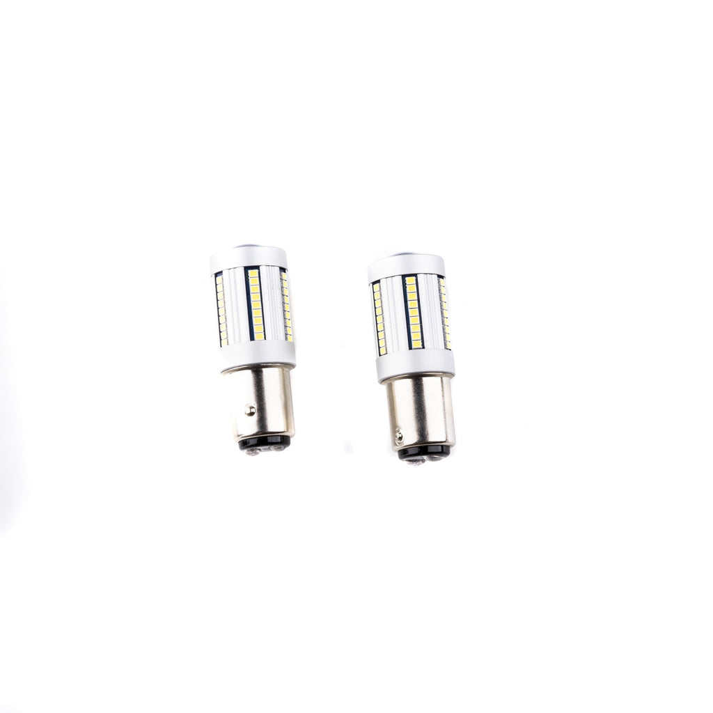 LED-lampa för bil – P21/5W – BAY15d – 6000K – 66 LED – SMD 2016 – 2-pack