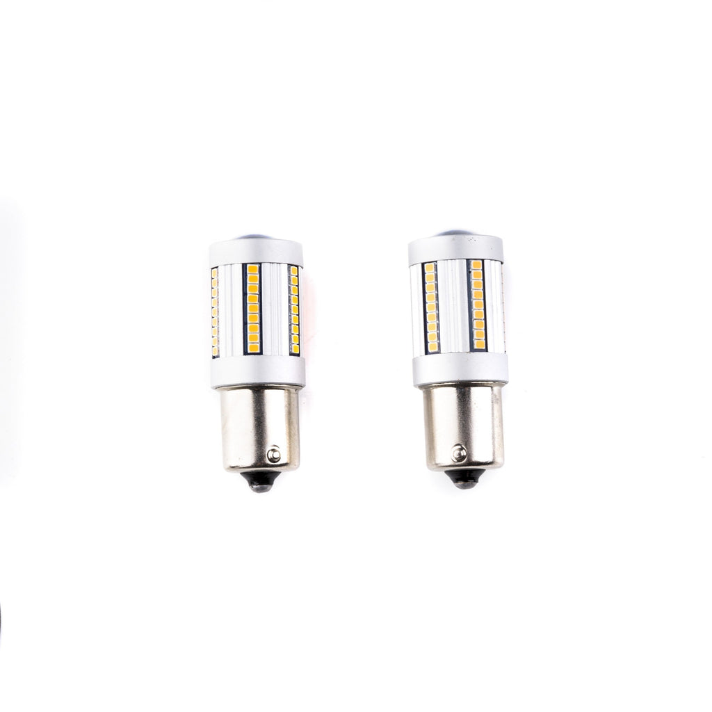 LED-lampa för bil – PY21W – BAU15S – 1700–1800K (Orange) – 66 LED – SMD 2016