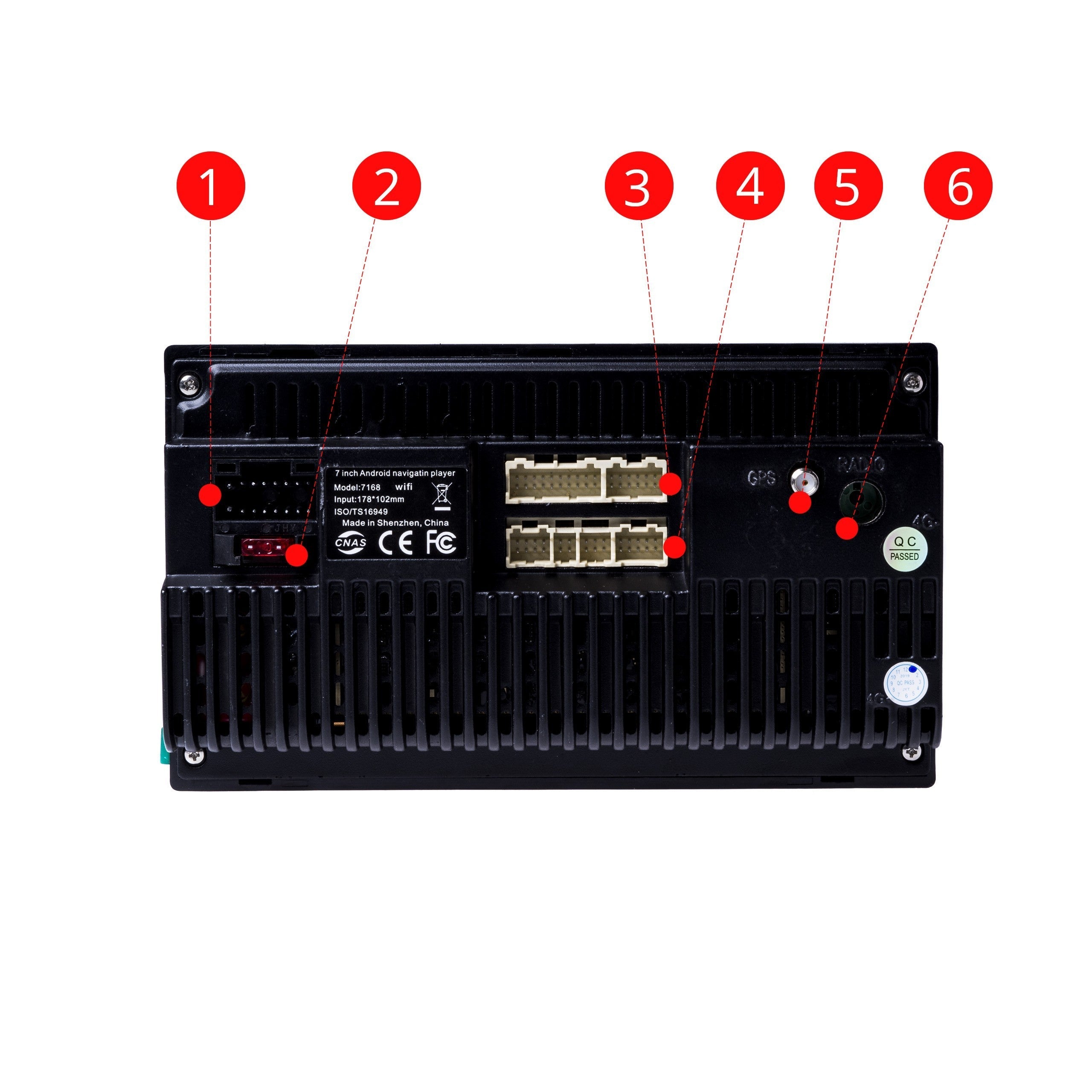 2-DIN-bilstereo – Svart – 45 W – 9V - 16V – 180 mm