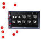 2-DIN-bilstereo – Svart – 9V - 16V