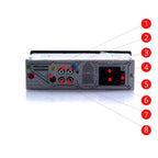 1-DIN-bilstereo – Svart – 9V - 16V – 188 mm – 57 × 112 mm