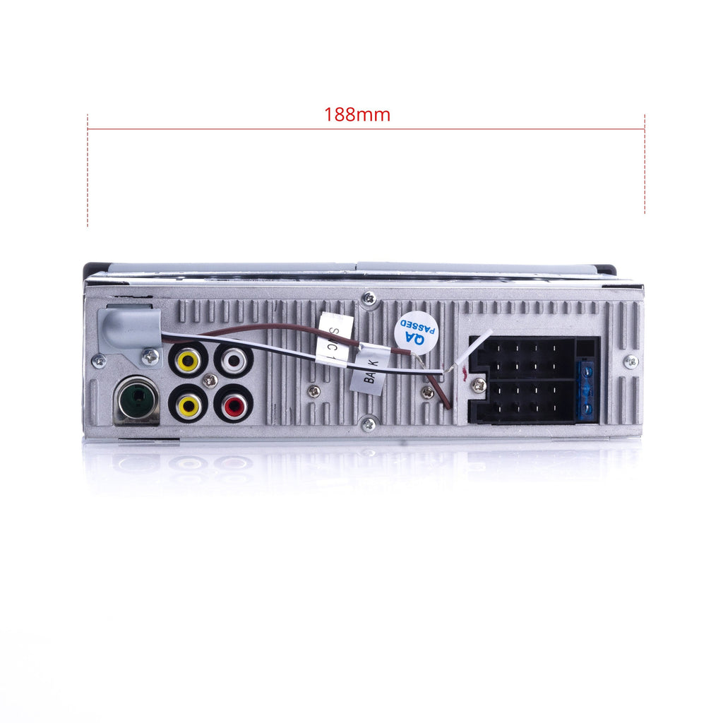 1-DIN-bilstereo – Svart – 9V - 16V – 188 mm – 58 × 104 mm