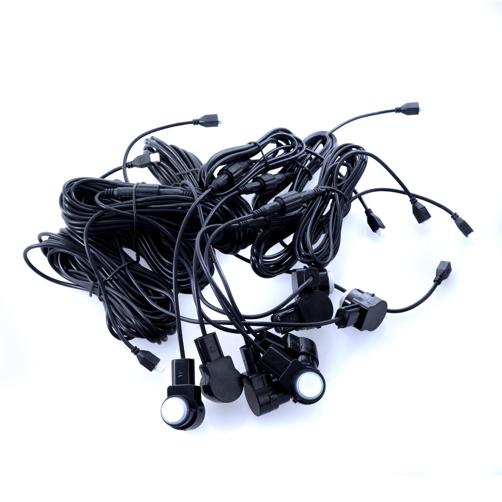 Parkeringssensor – Vit – ultraljudssensor – 8 sensorer – 4x 2,5 m/ 4x 6 m