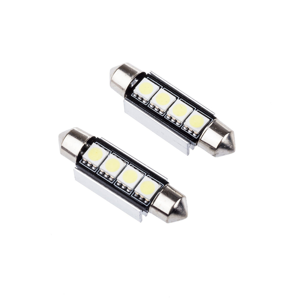 LED-lampa för bil – C10W – SV8.5–8 – 6000K – 4 LED – SMD 5050 – 2-pack