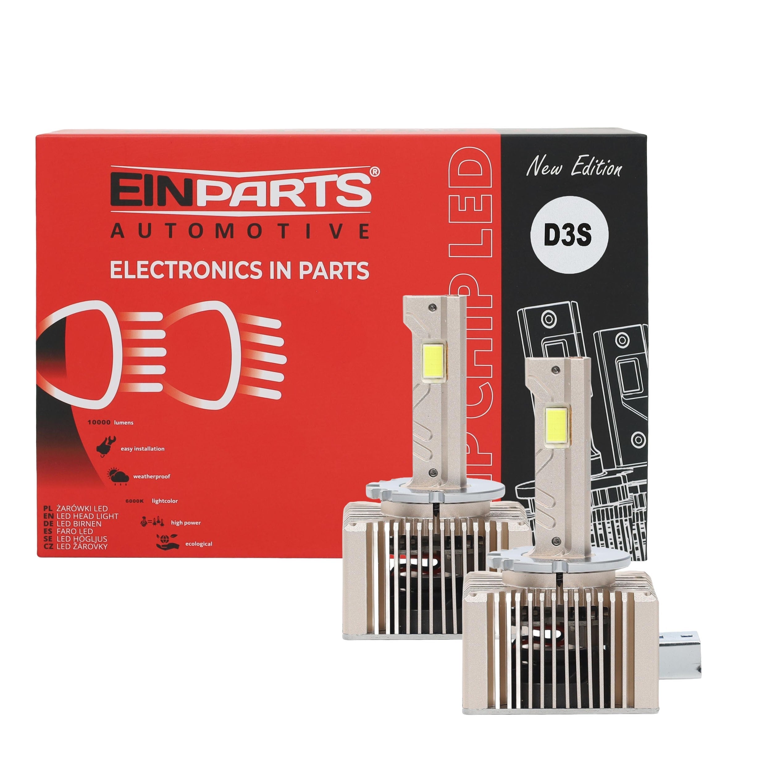 LED-konverteringssats – 6000K – 12V - 24V – 40W – PK32d-3