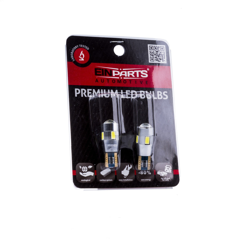LED-lampa för bil – W5W – W2,1x9,5d – 6000K – 6 LED – SMD 5630 – 2-pack