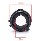 Xenonadapter – Svart – H7 – 43,4 mm