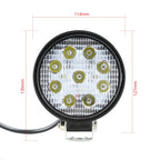 LED-arbetslampa – 27 W – 6000K – 9 LED – 2025 LM – 116 mm