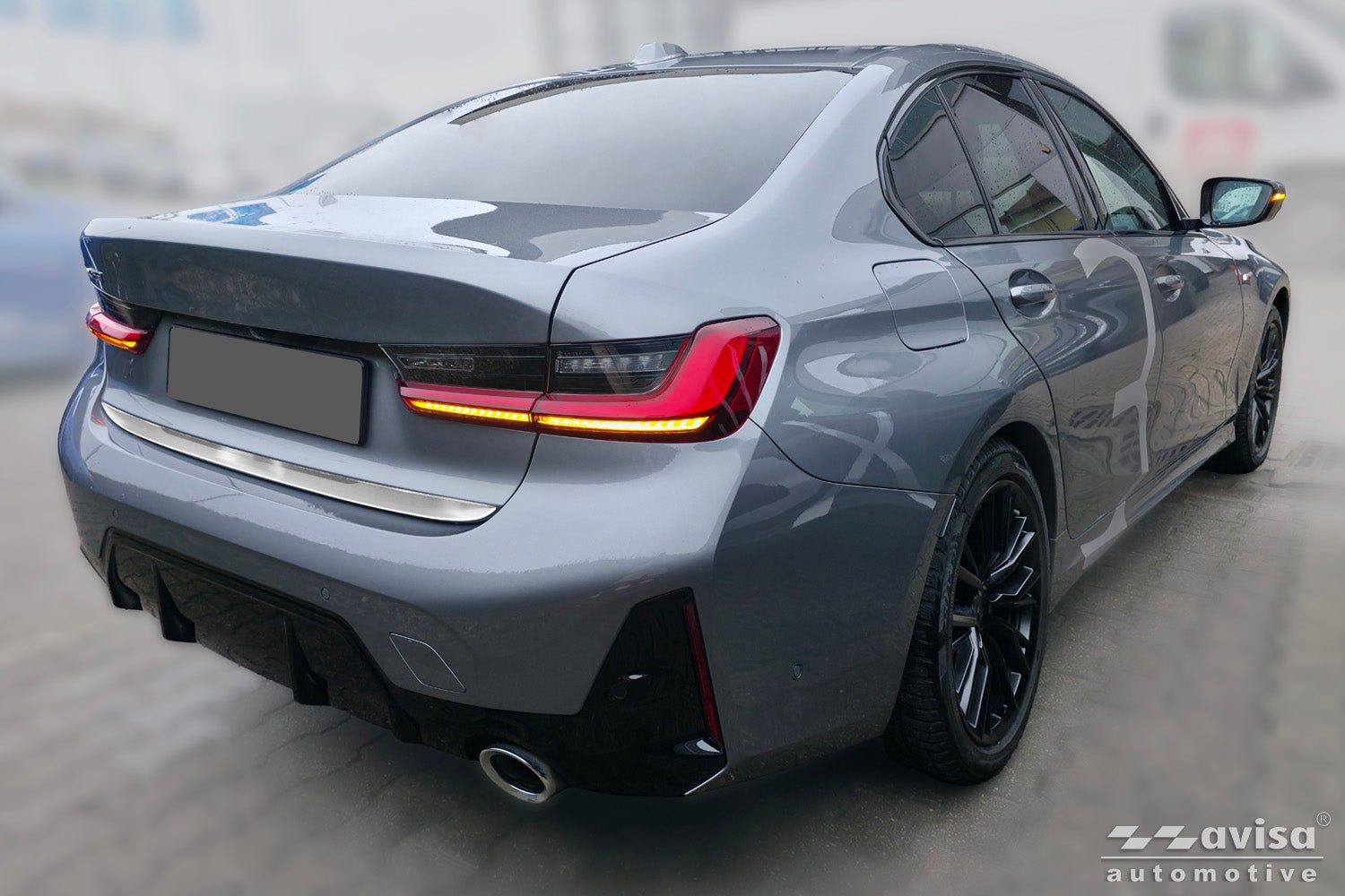 Bakluckelist BMW 3 (Sedan) G20 M-paket 2018–2022 facelift 2022–2024 facelift 2024+/ Seria 3 (Sedan) G80 M Competition… – Silver satin | AVISA - Carlevel AB - Bakluckelist