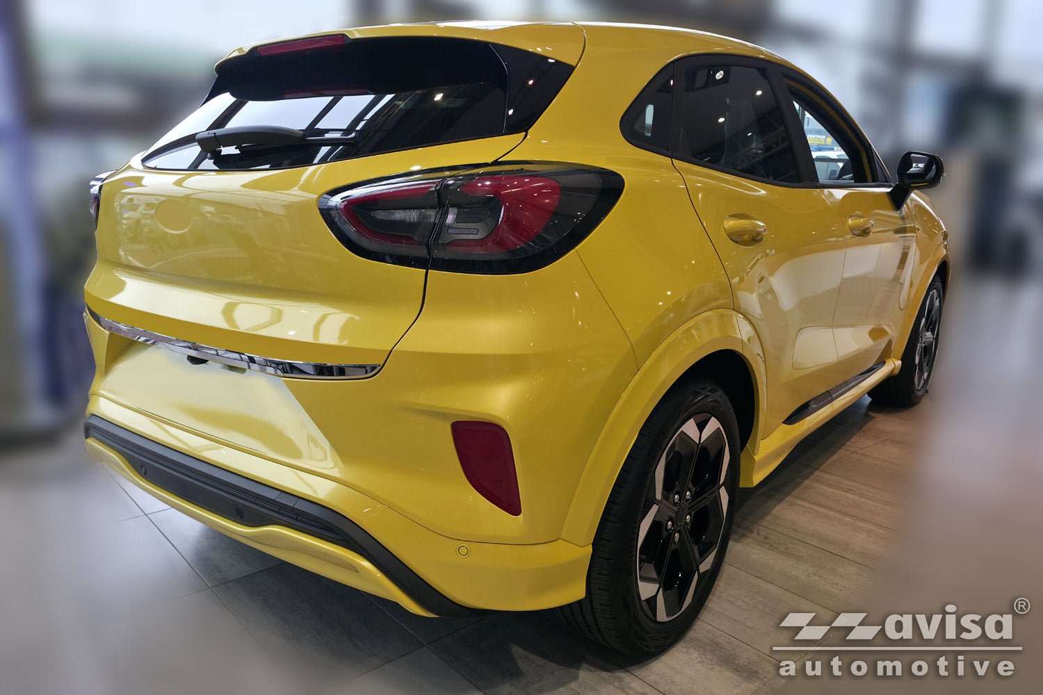Bakluckelist Ford Puma crossover 2019+ – Spegelpolerat silver | AVISA - Carlevel AB - Bakluckelist