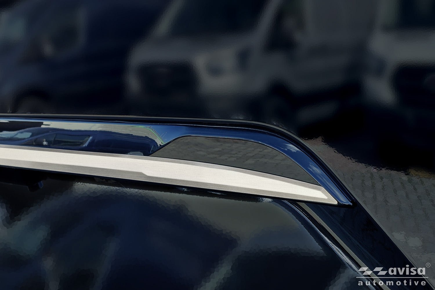 Bakluckelist Ford Tourneo Custom II 2023+ – Silver satin (2/36202) | AVISA - Carlevel AB - Bakluckelist