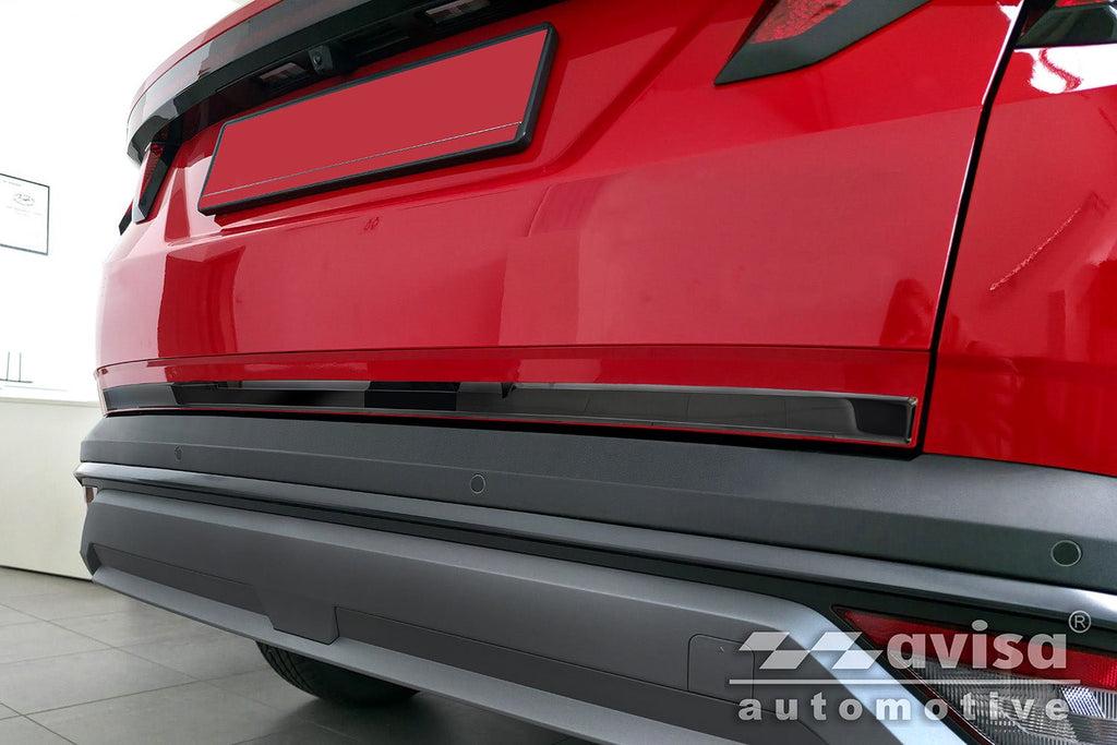 Bakluckelist Ford Tucson IV 2020–2024, facelift 2024+ >/ Hyundai Tucson IV N-Line 2020–2024, facelift 2024+ > – Spegelblank svart | AVISA - Carlevel AB - Bakluckelist