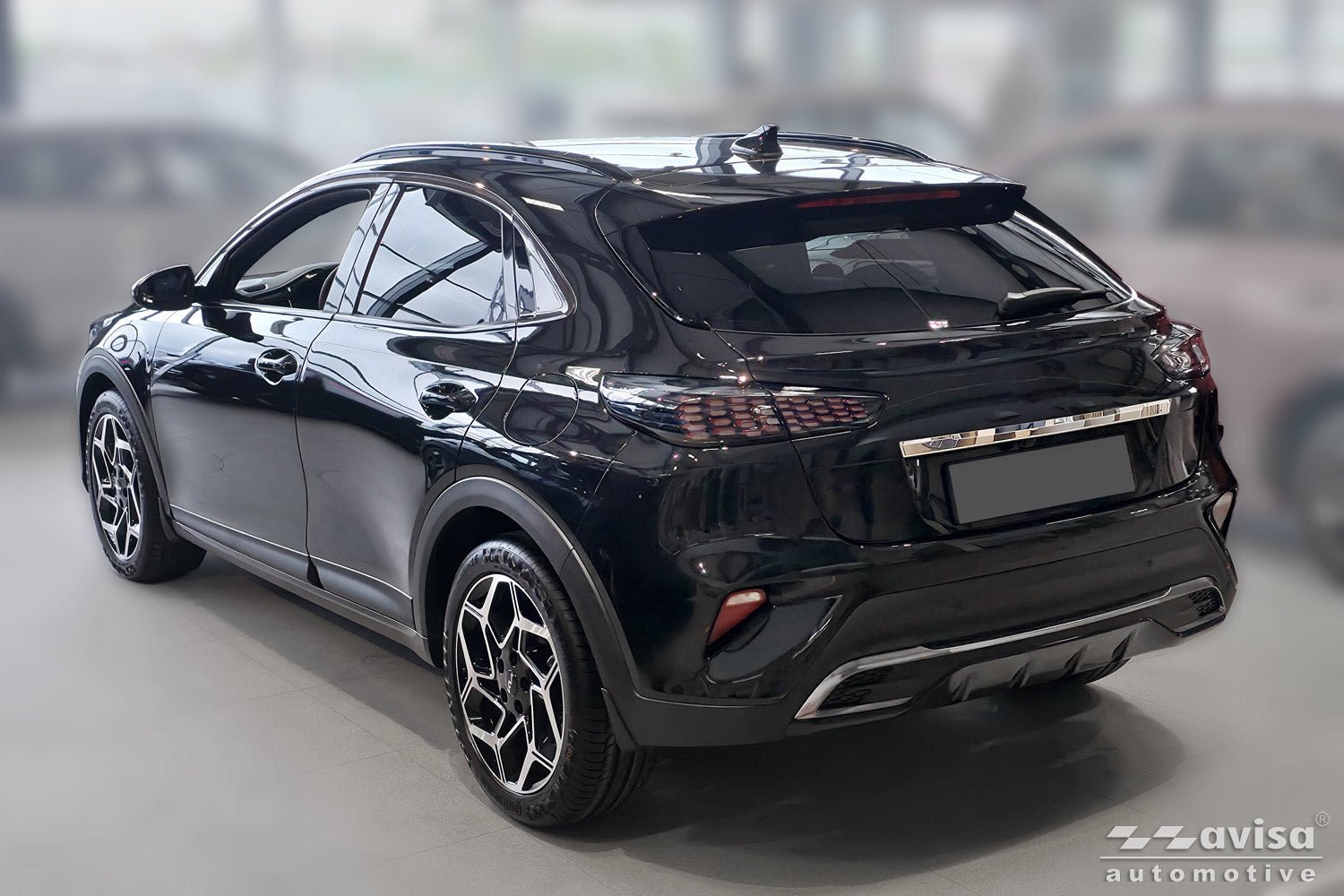 Bakluckelist Kia X-Ceed 2019–2022, facelift 2022+ – Spegelpolerat silver | AVISA - Carlevel AB - Bakluckelist