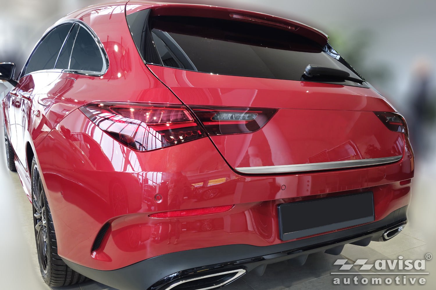 Bakluckelist Mercedes Cla II Shooting Brake (X118) 2019–2025 – Silver satin | AVISA - Carlevel AB - Bakluckelist
