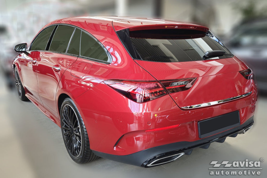 Bakluckelist Mercedes Cla II Shooting Brake (X118) 2019–2025 – Spegelpolerat silver | AVISA - Carlevel AB - Bakluckelist