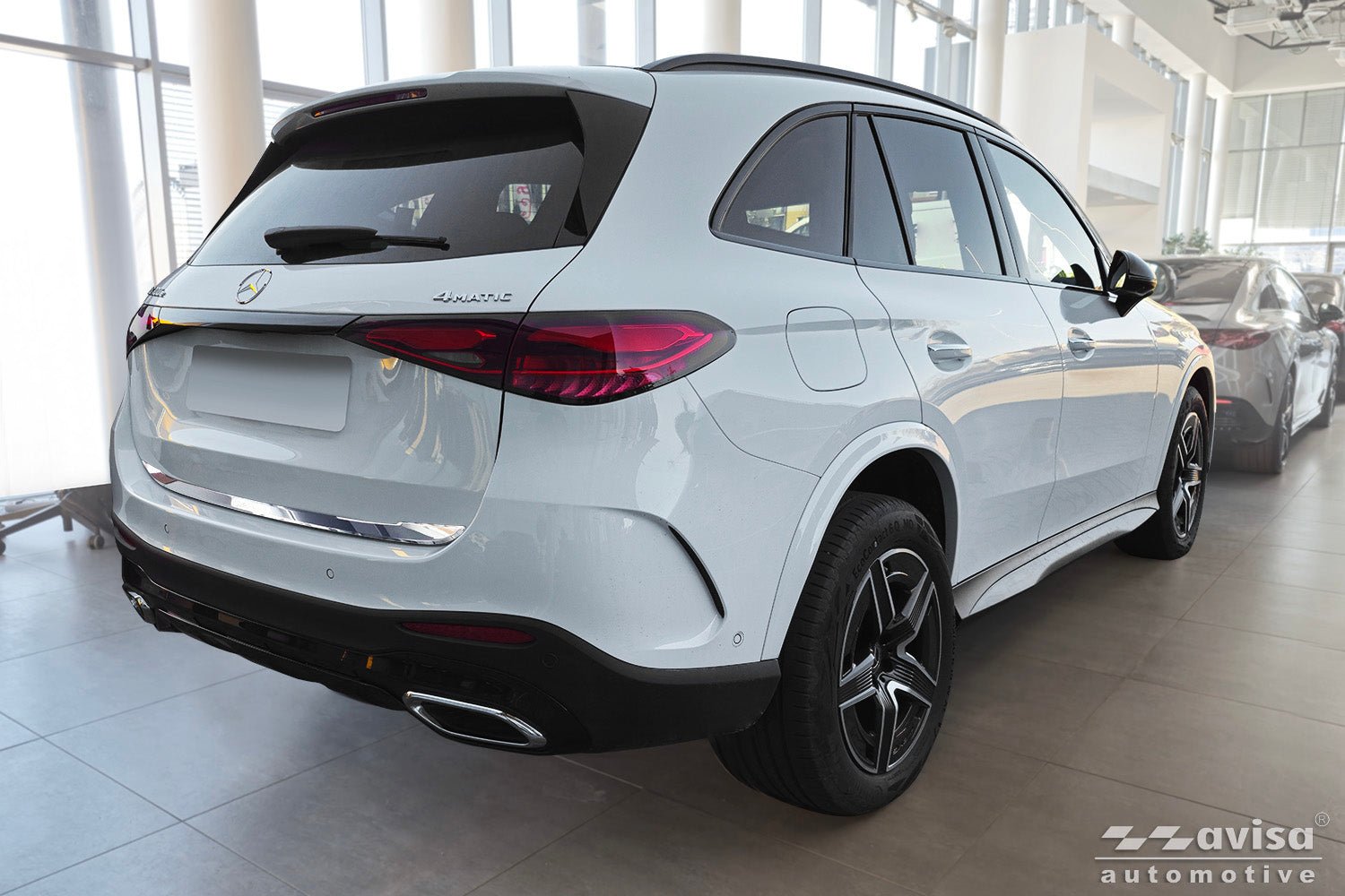 Bakluckelist Mercedes Glc II (X254) 2022+/ AMG – Spegelpolerat silver | AVISA - Carlevel AB - Bakluckelist