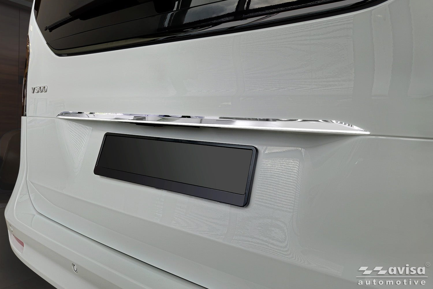 Bakluckelist Mercedes V Class W447/ Vito III/ Marco Polo 2014–2019, facelift 2019–2024, facelift 2024+ – Spegelpolerat silver | AVISA - Carlevel AB - Bakluckelist