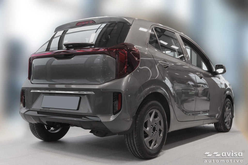 Bakluckelist Picanto III facelift 2024+ – Spegelpolerat silver | AVISA - Carlevel AB - Bakluckelist