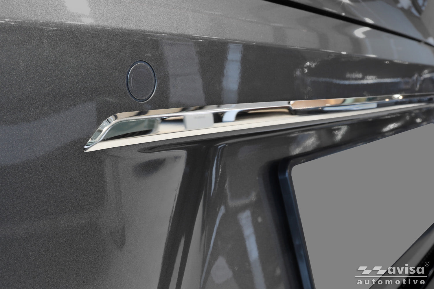 Bakluckelist Picanto III facelift 2024+ – Spegelpolerat silver | AVISA - Carlevel AB - Bakluckelist