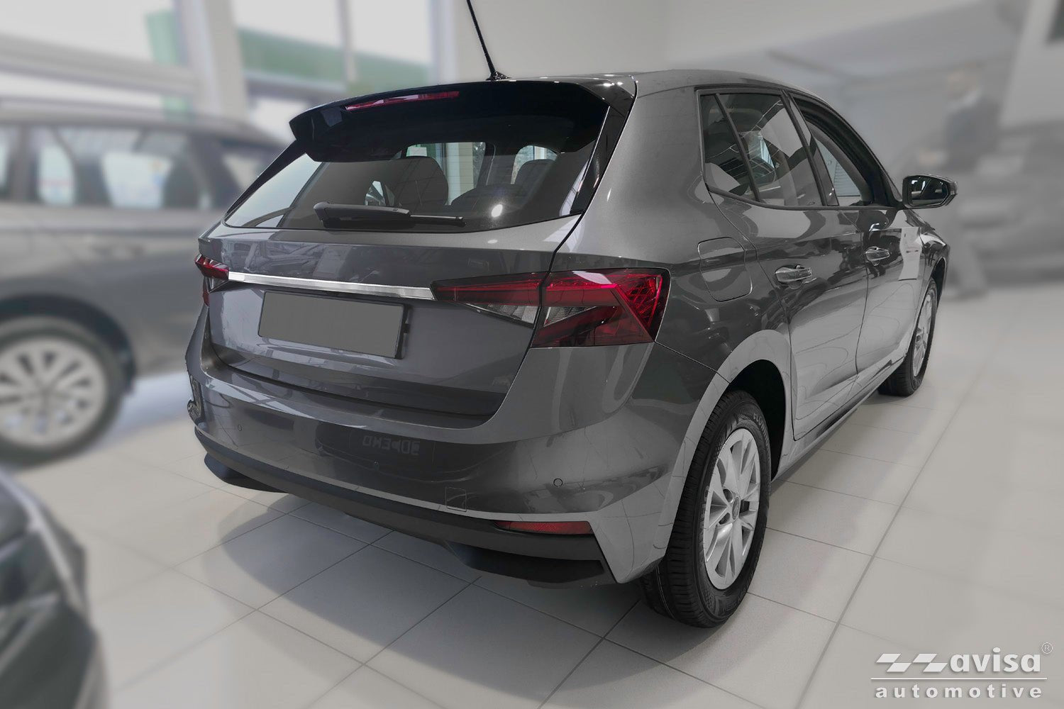 Bakluckelist Skoda Fabia IV 2021+ – Silver satin | AVISA - Carlevel AB - Bakluckelist