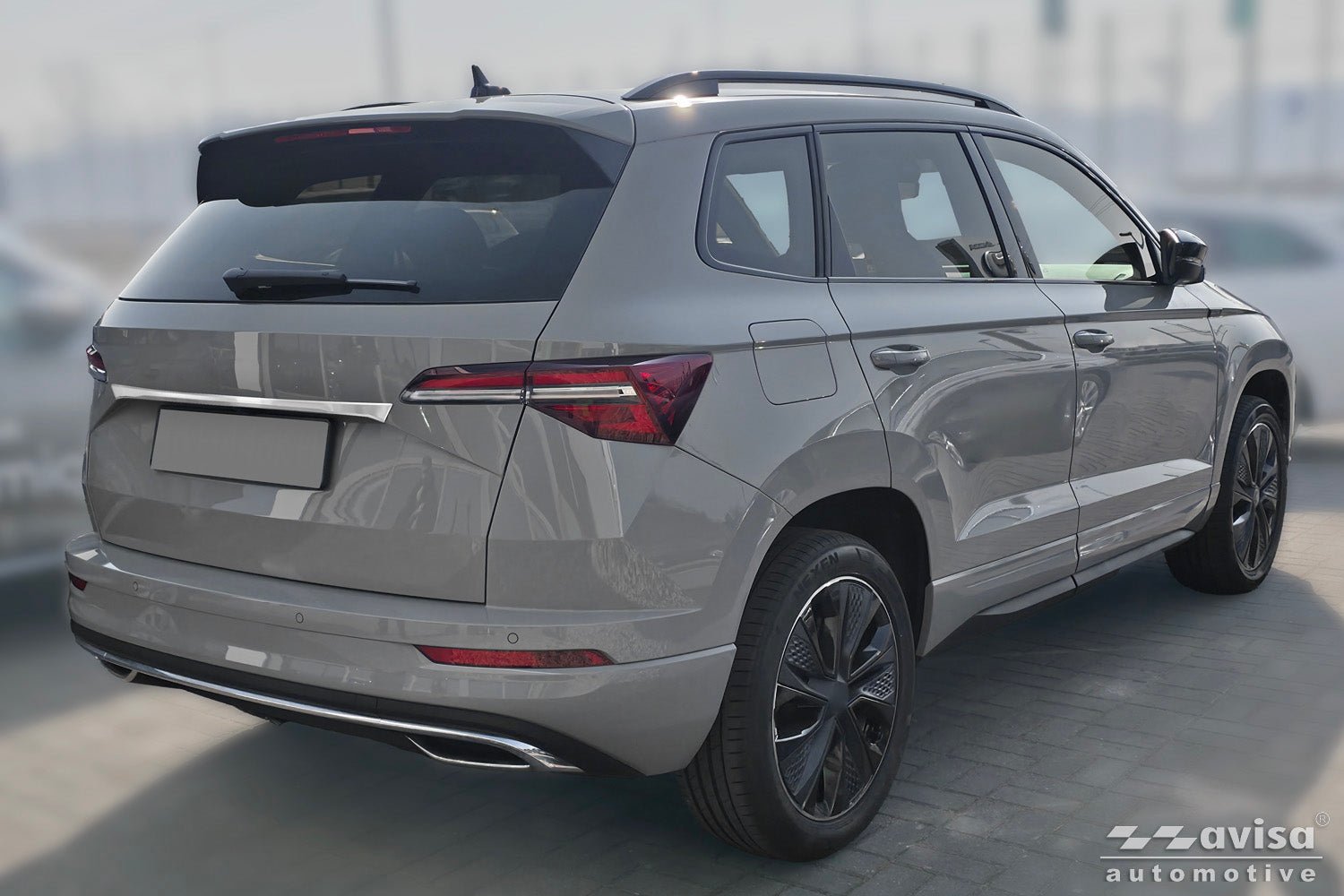 Bakluckelist Skoda Karoq facelift 2022+ – Silver satin | AVISA - Carlevel AB - Bakluckelist