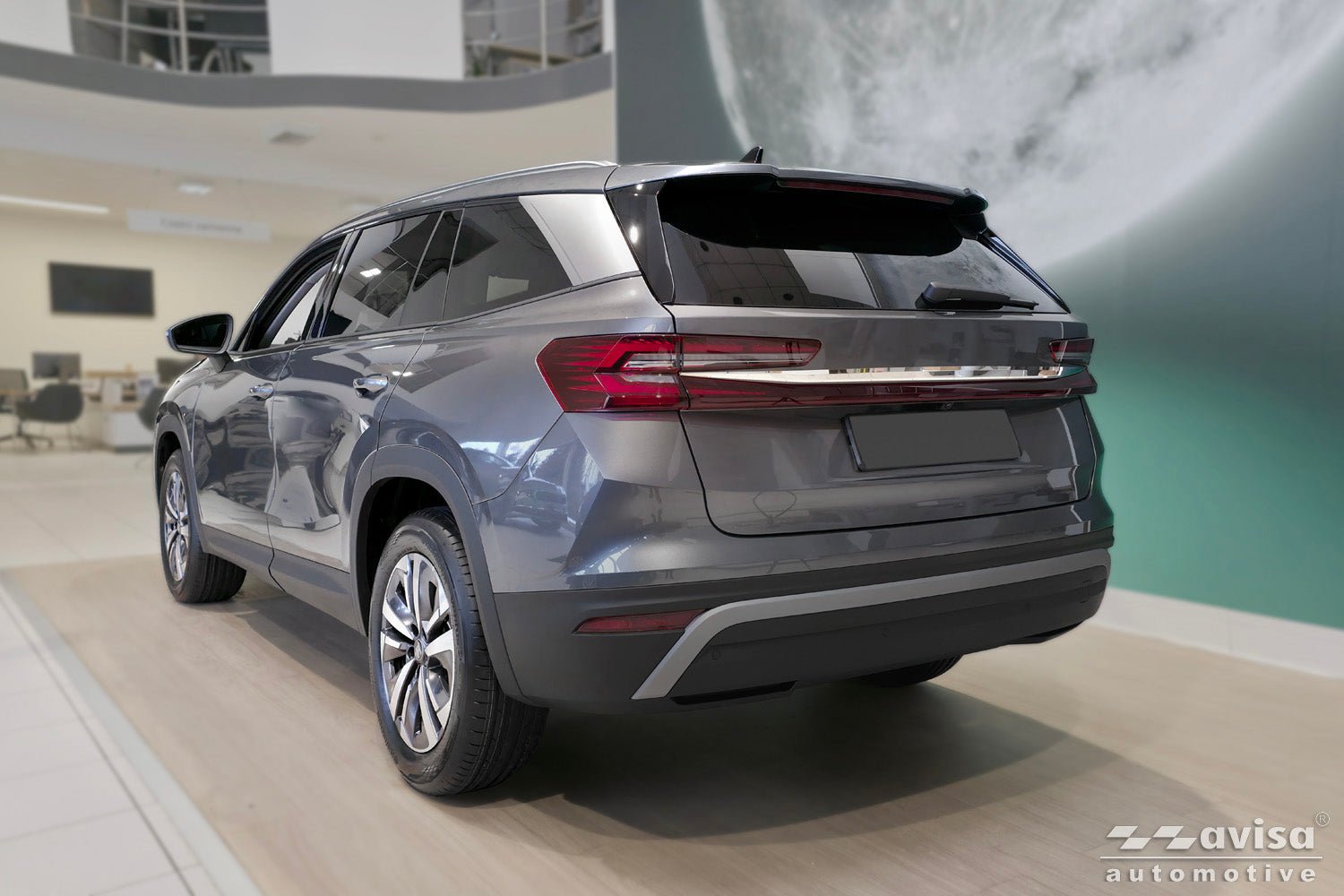 Bakluckelist Skoda Kodiaq II 2024+ – Spegelpolerat silver | AVISA - Carlevel AB - Bakluckelist