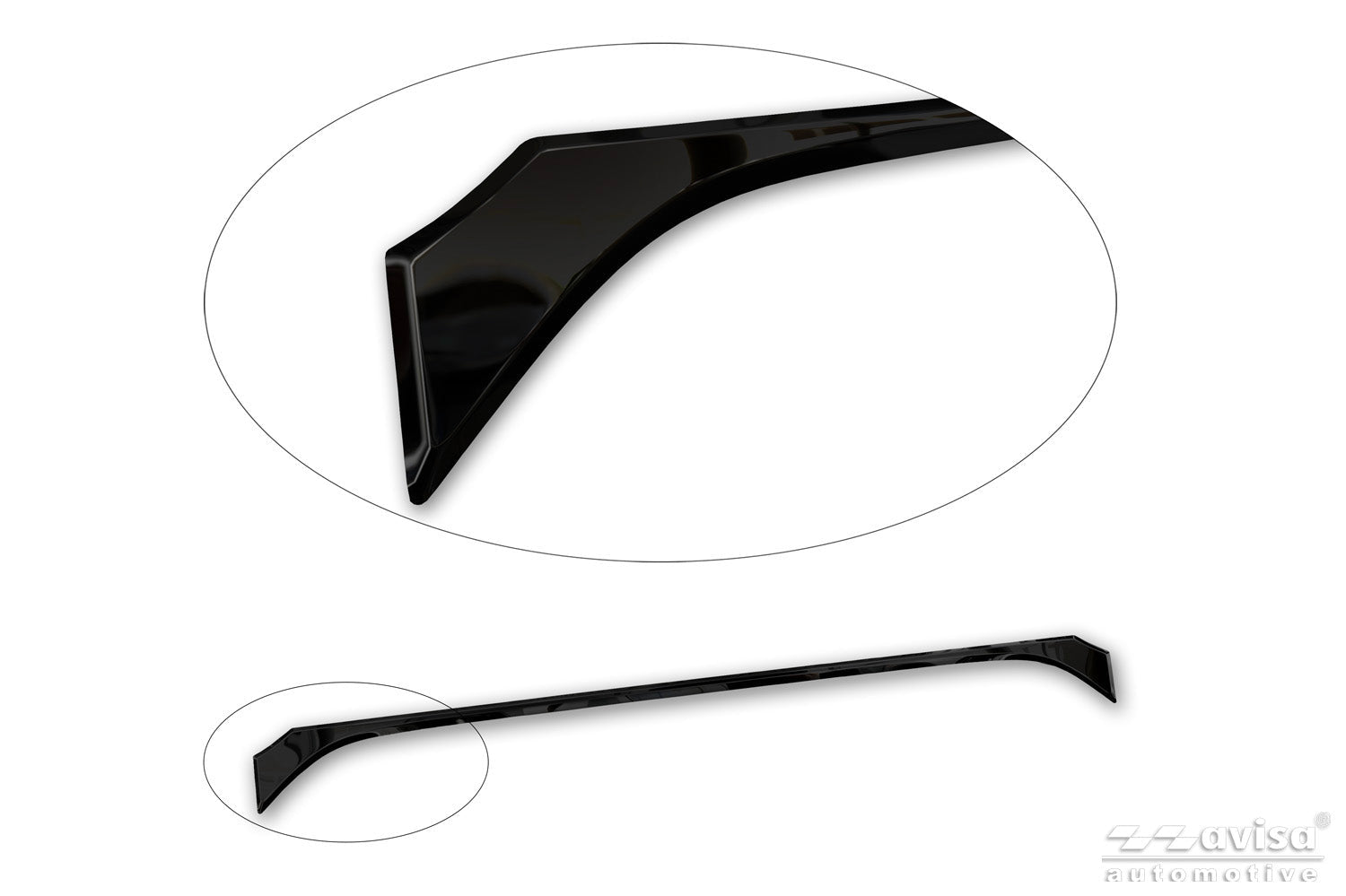 Bakluckelist Toyota Corolla Cross (XG1TJ) 2022–2025, facelift 2025+ – Spegelblank svart | AVISA - Carlevel AB - Bakluckelist