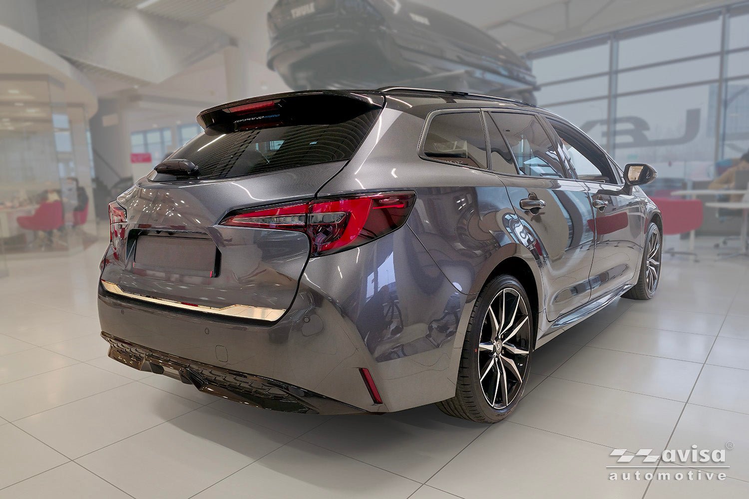 Bakluckelist Toyota Corolla XII Touring Sports 2018+/ GR Sport 2018+ – Spegelpolerat silver (2/38124) | AVISA - Carlevel AB - Bakluckelist