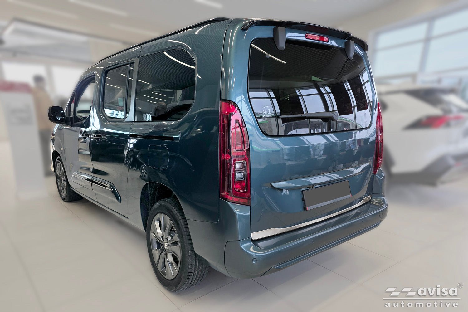 Bakluckelist Toyota Proace City Verso 2019–2024, facelift 2024+ – Silver satin | AVISA - Carlevel AB - Bakluckelist